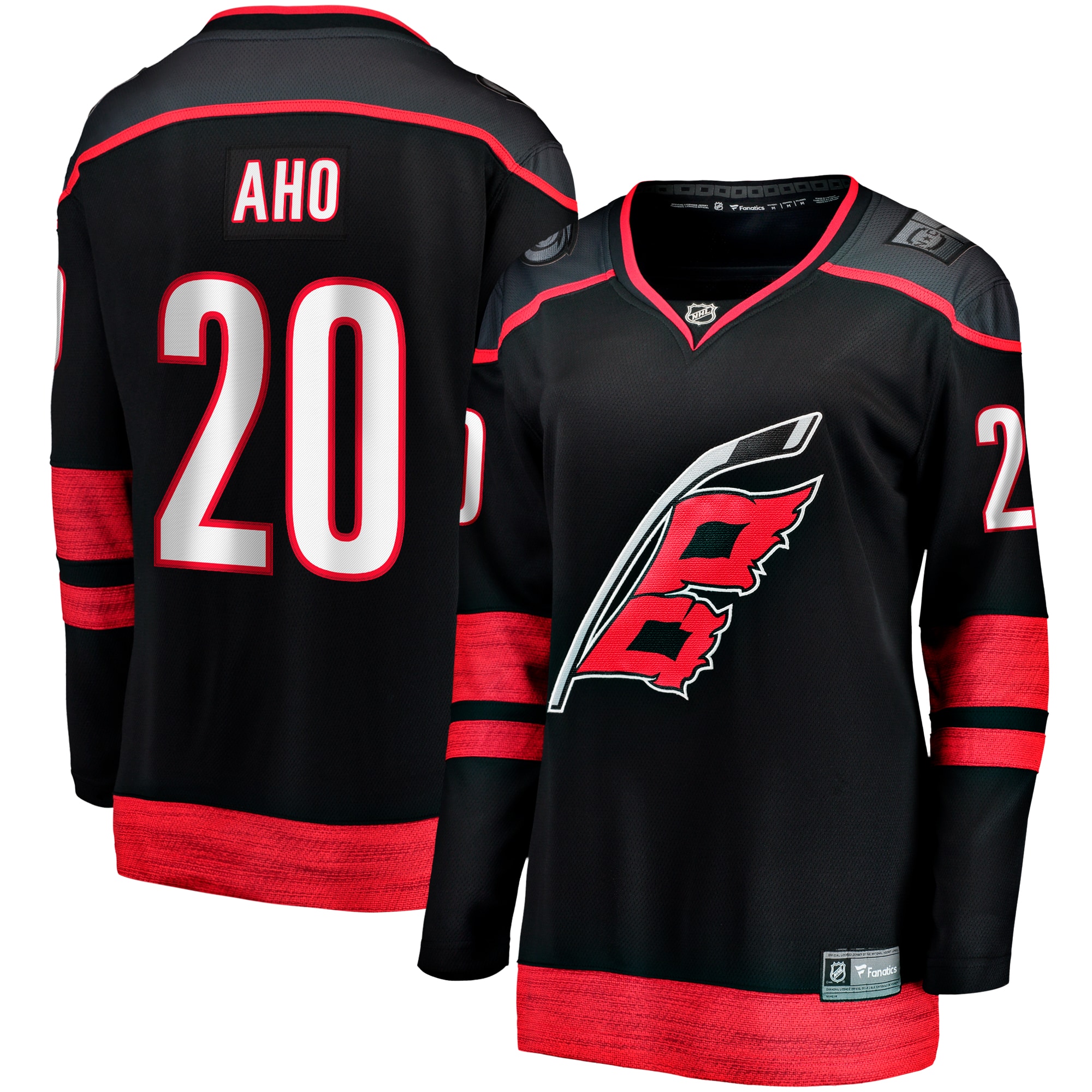 Sebastian Aho Carolina Hurricanes Branded Women's Home Breakaway Player Jersey – Black