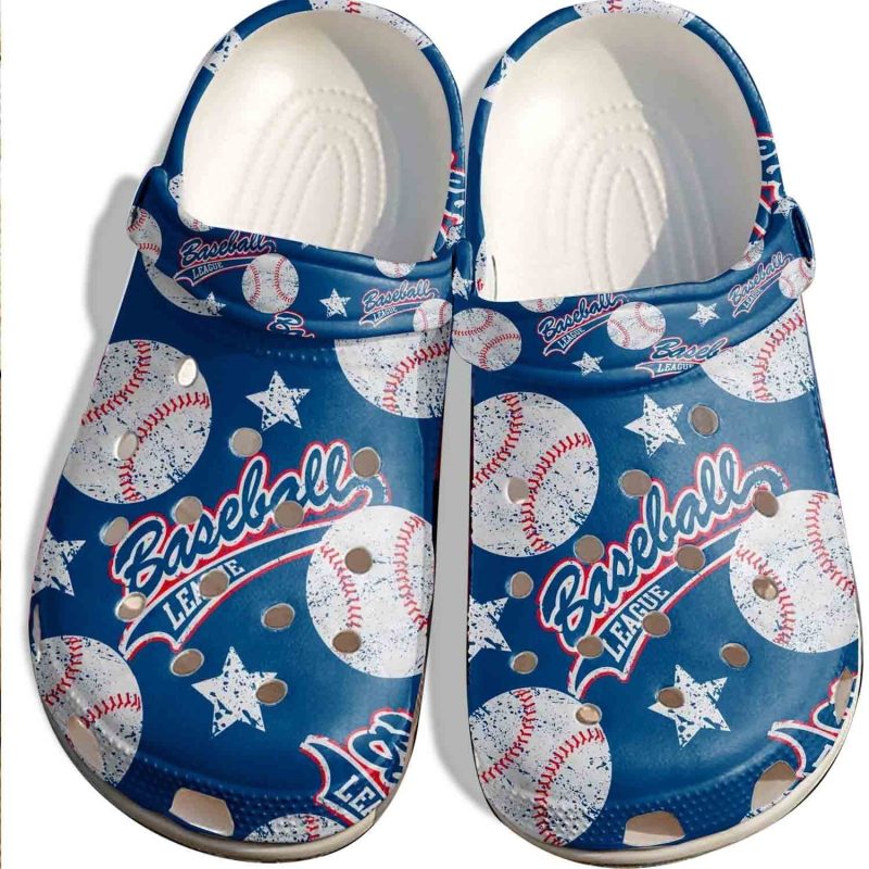 Baseball In Sky Shoes Clogs For Batter-Funny Baseball League Custom Shoes Clogs