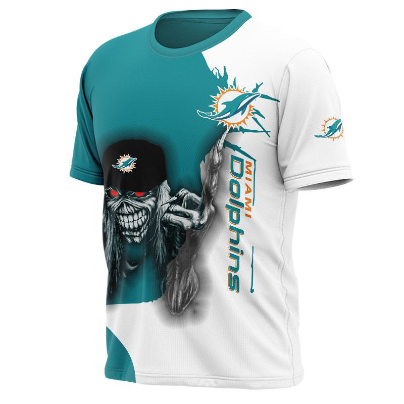 Iron Maiden Miami Dolphins T Shirt For Men