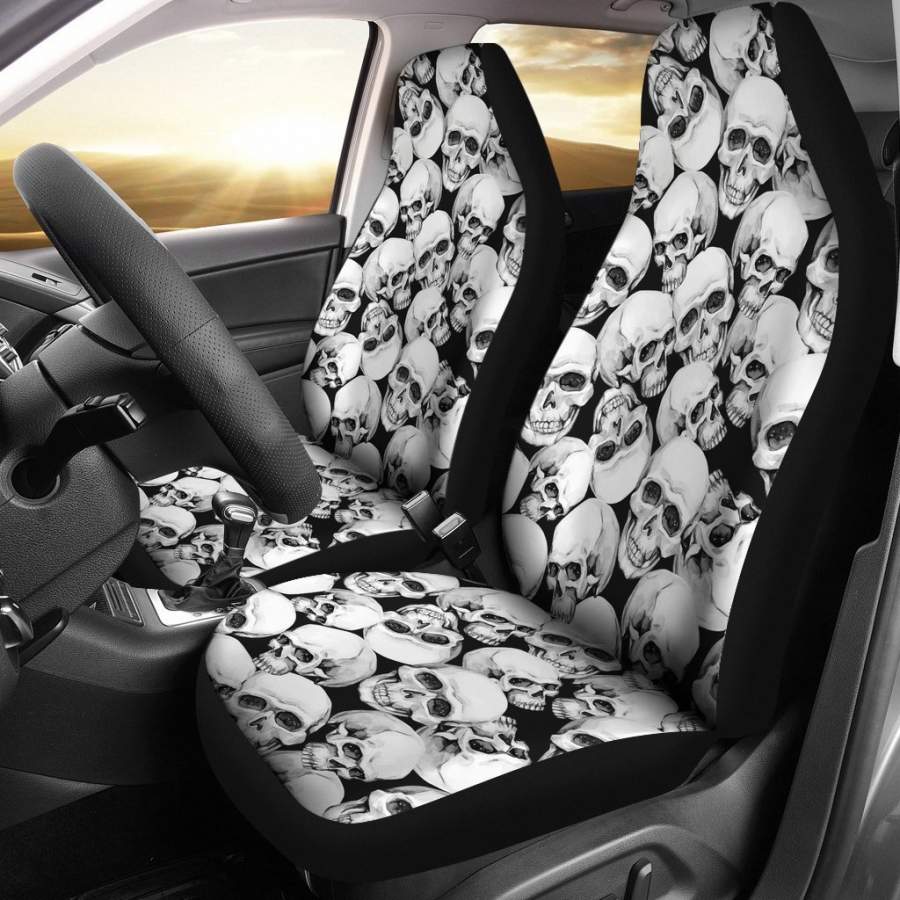 Bw Skull Seat Cover Cars