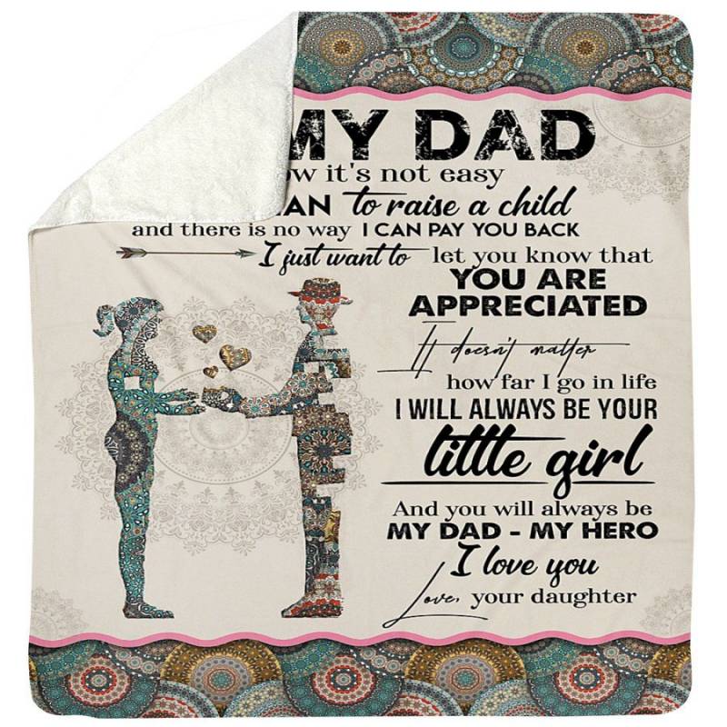 You’ll Always Be My Hero Gift For Dad Blanket Sherpa Blanket