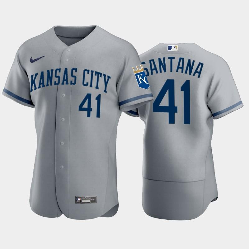 Carlos Santana 41 Kansas City Royals 2022-23 Gray Men’s Jersey