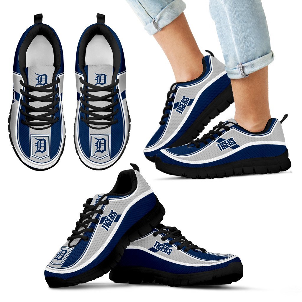 Simple Color Flag Detroit Tigers Sneakers