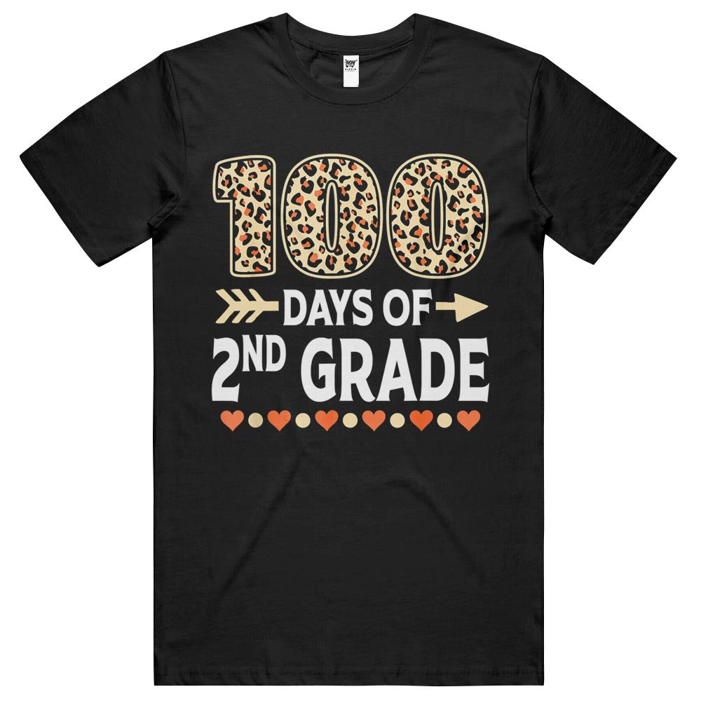 100 Days Of Second Grade Teacher 100Th Day Of School Leopard T Shirts