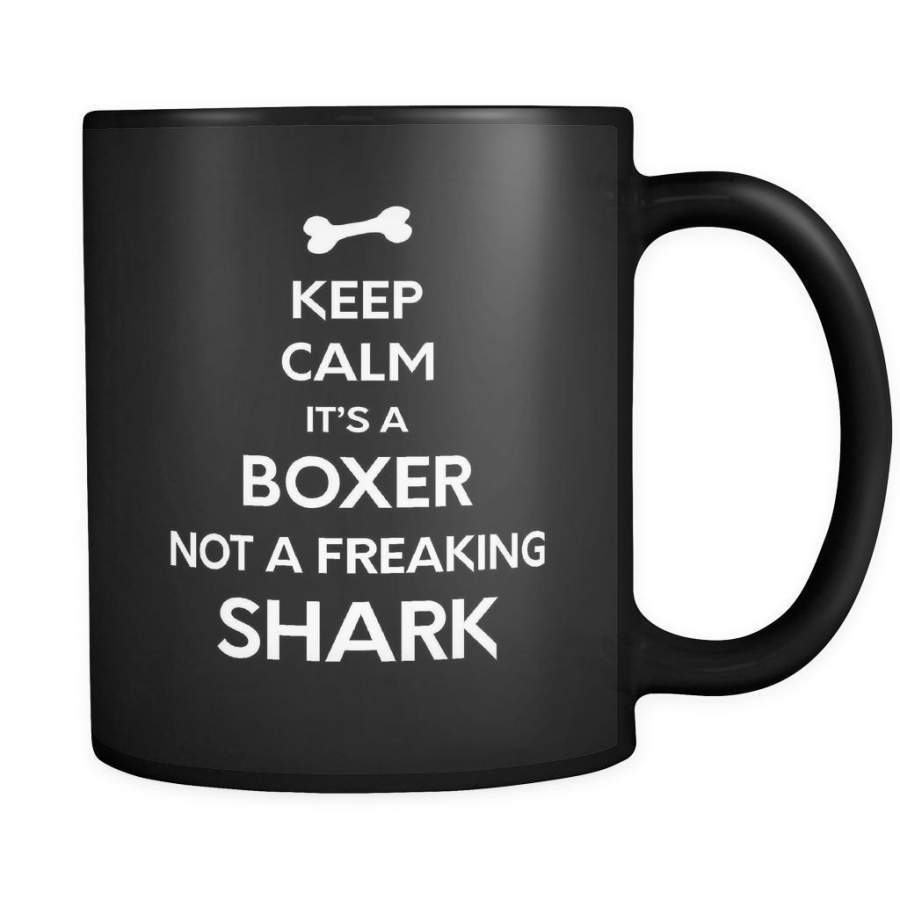 Boxer It’s A Boxer Not A Shark 11oz Black Mug