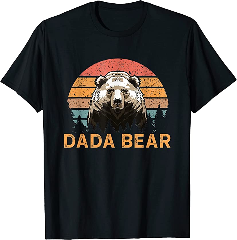 Vintage Retro Sunset Daddy Bear Father’s Day T-Shirt