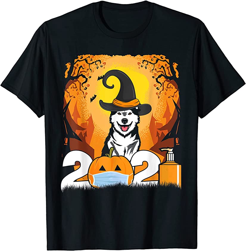 Dog Shiba Inu Witch Hat Funny Halloween 2021 Puppy Lover T-Shirt