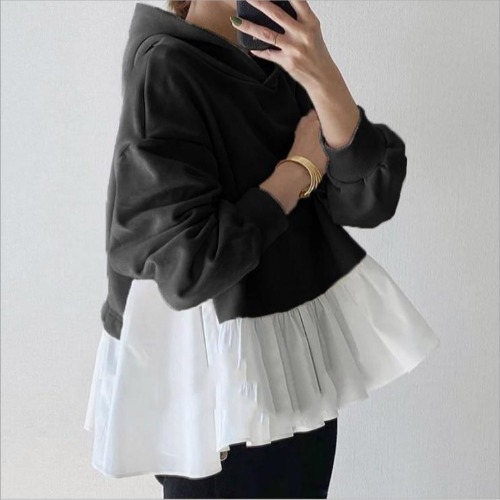 Women Spring Hooded Hoodies Loose 2022 Casual Loose Simple Top Korea Sweatershirt Japan Female Girl Young Casual School Blouses alx