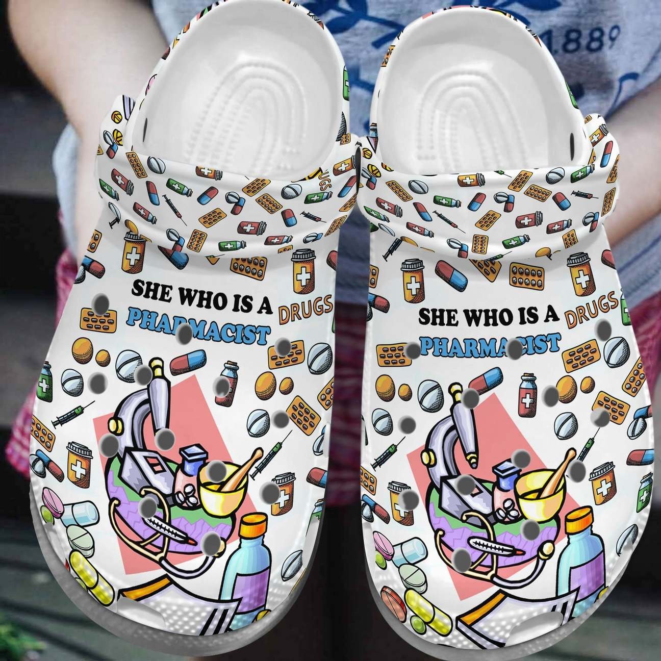 Pharmacist Personalize Clog, Custom Name, Text, Fashion Style For Women, Men, Kid, Print 3D She A Pharmacist