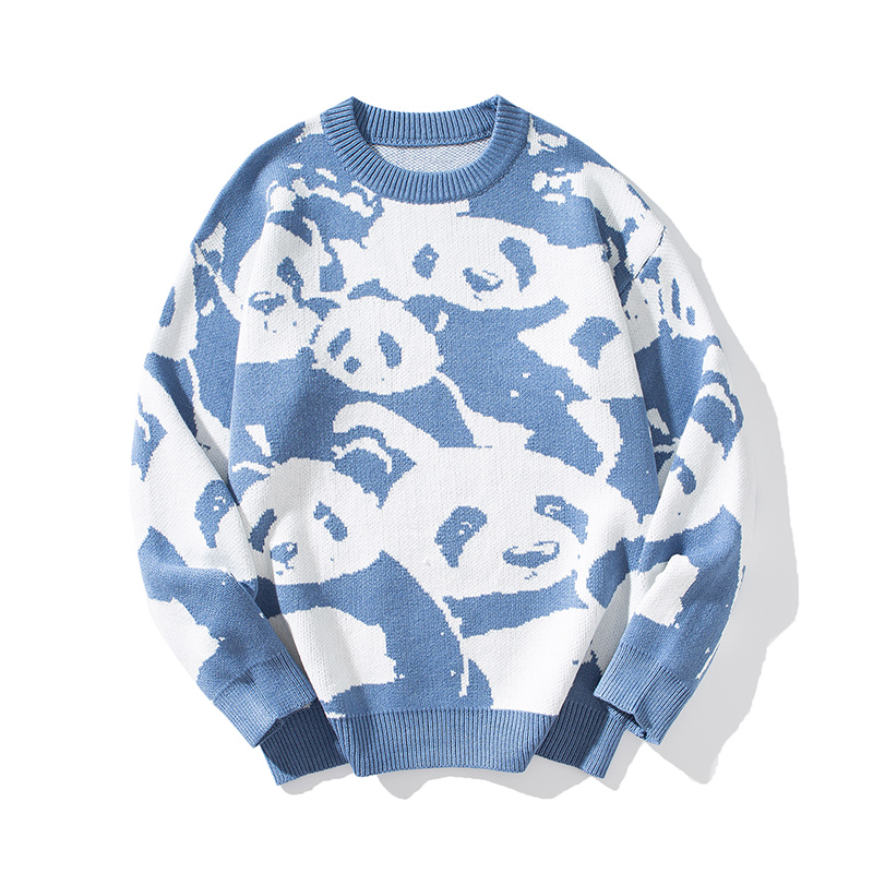 Spring Autumn New Mens Sweater Sheep Pattern Cute Cartoon Pullover Men Casual Sweaters Round Neck High Quality Knitted Pullover alx