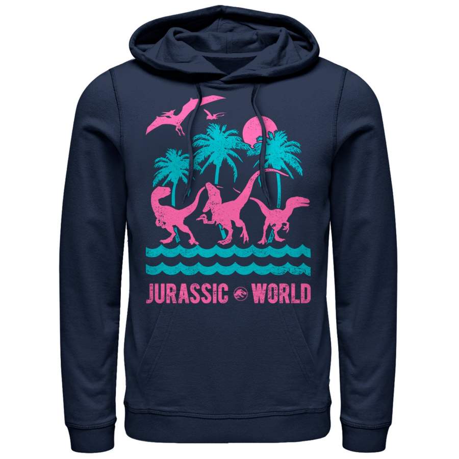 Jurassic World: Fallen Kingdom Men’s Tropical Dinosaurs Lightweight Hoodie