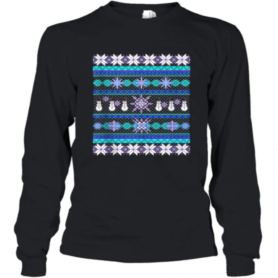 Snowman Ugly Christmas shirt Long Sleeve T-Shirt