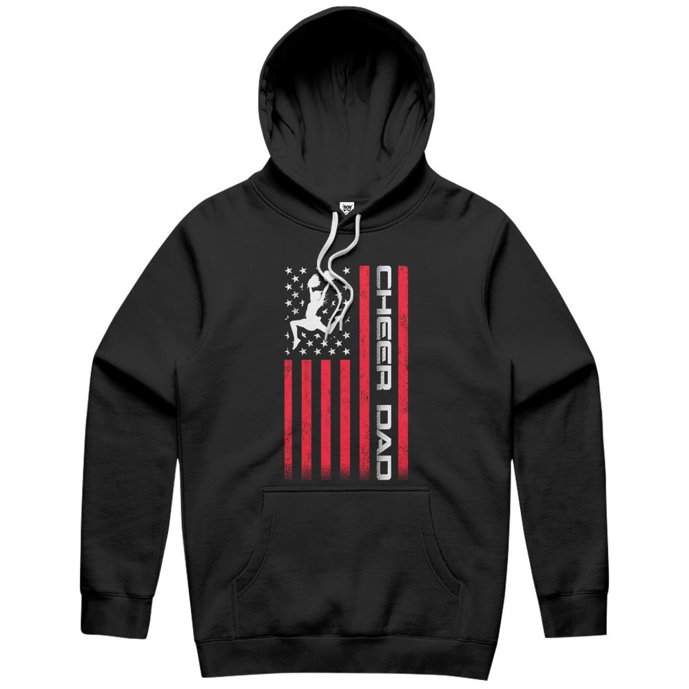 Mens 4Th Of July Us Flag Cheer Dad Gift Hoodie