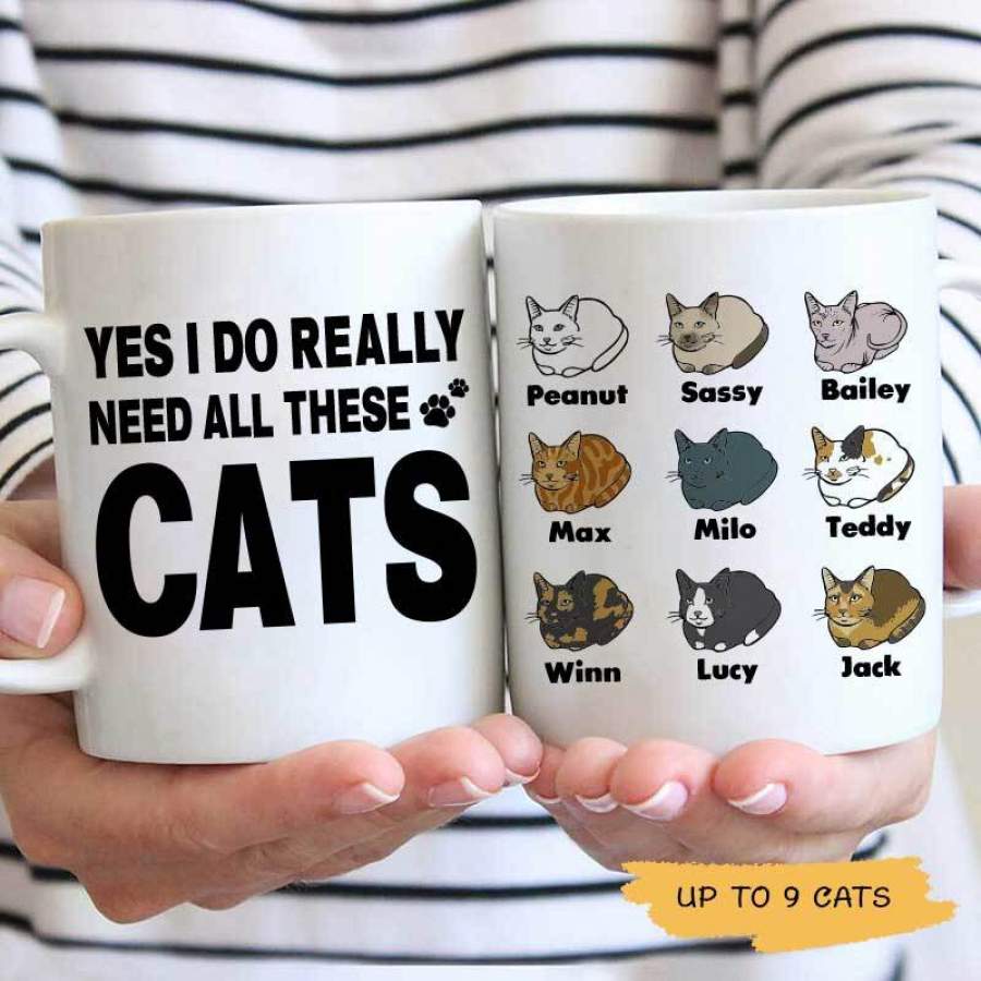 I Do Really Need All These Cats Personalized Mug