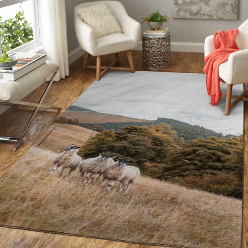 Three Sheep – Animals Area Rug Carpet