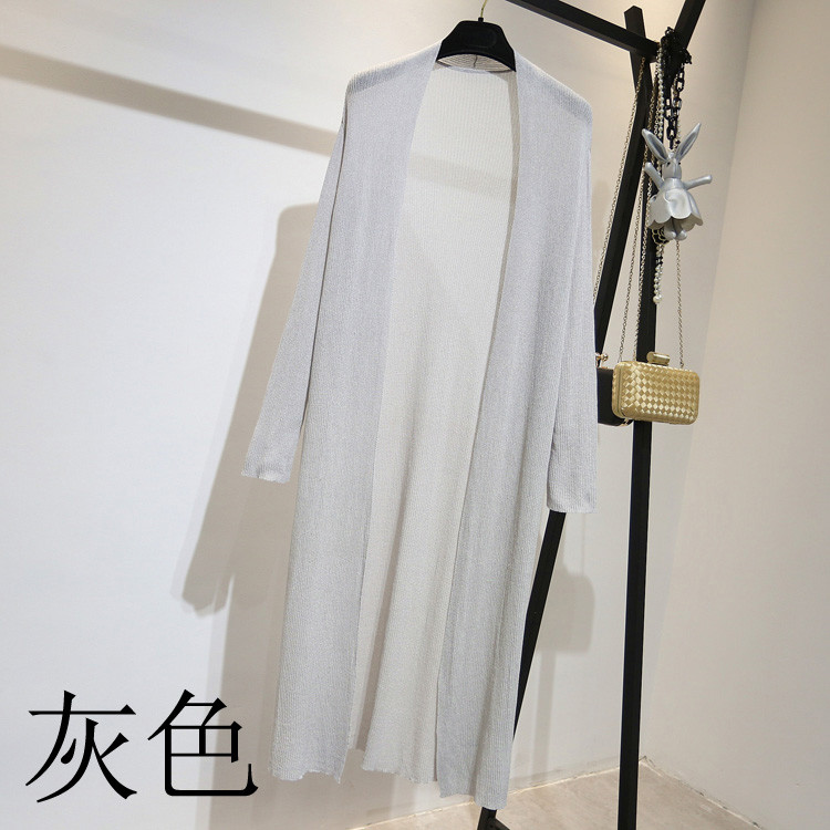 2021 New Summer Women Long Cardigan Jacket Casual Loose Thin Silk Knitted Cardigans Ladies Sun Protection Clothing Plus Size 2XL alx