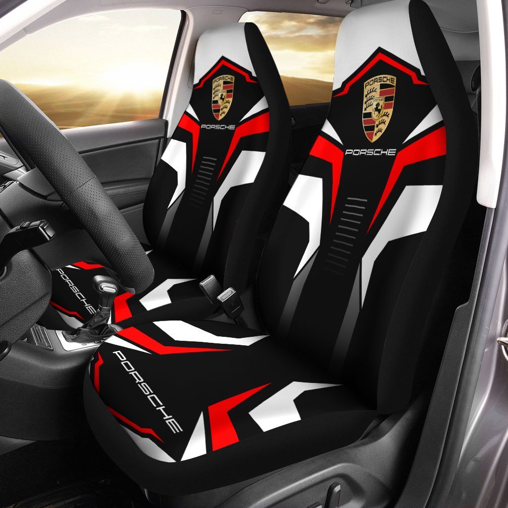 Porsche Tnt-Hl Car Seat Cover (Set Of 2) Ver4 (Red)