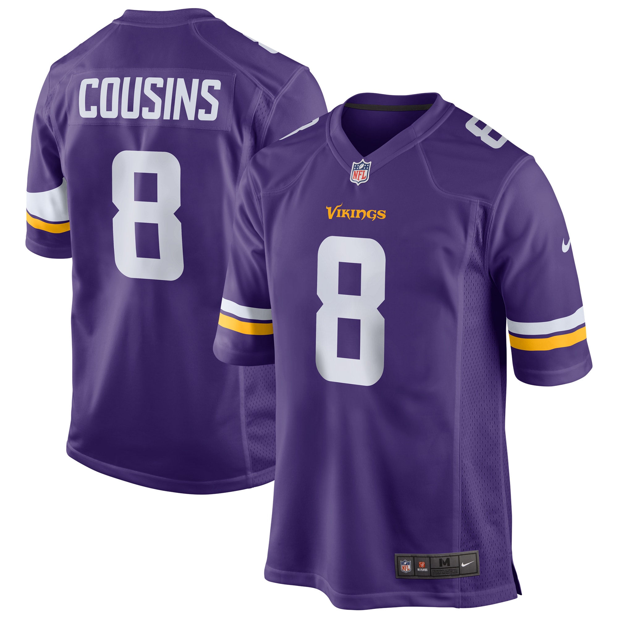 Kirk Cousins Minnesota Vikings Game Jersey – Purple