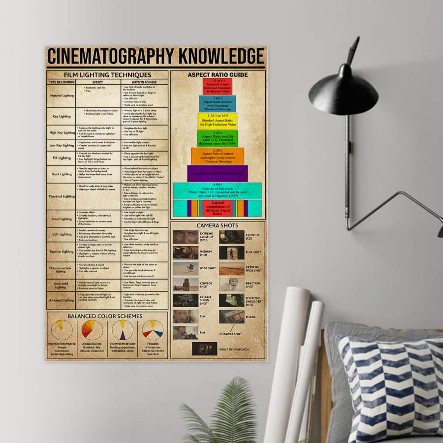 Poster Cinematography Knowledge Trending Gift For Cinematographer