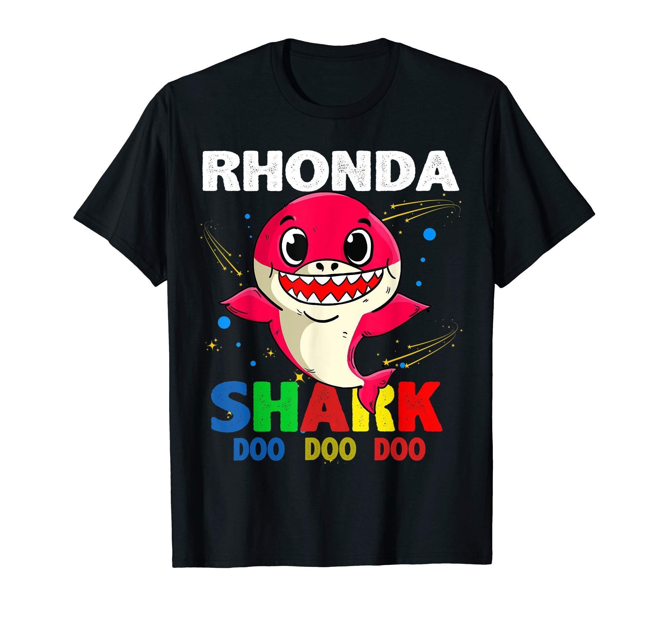 Custom Name Rhonda Shark Doo Doo Doo Shark Funny T Shirt