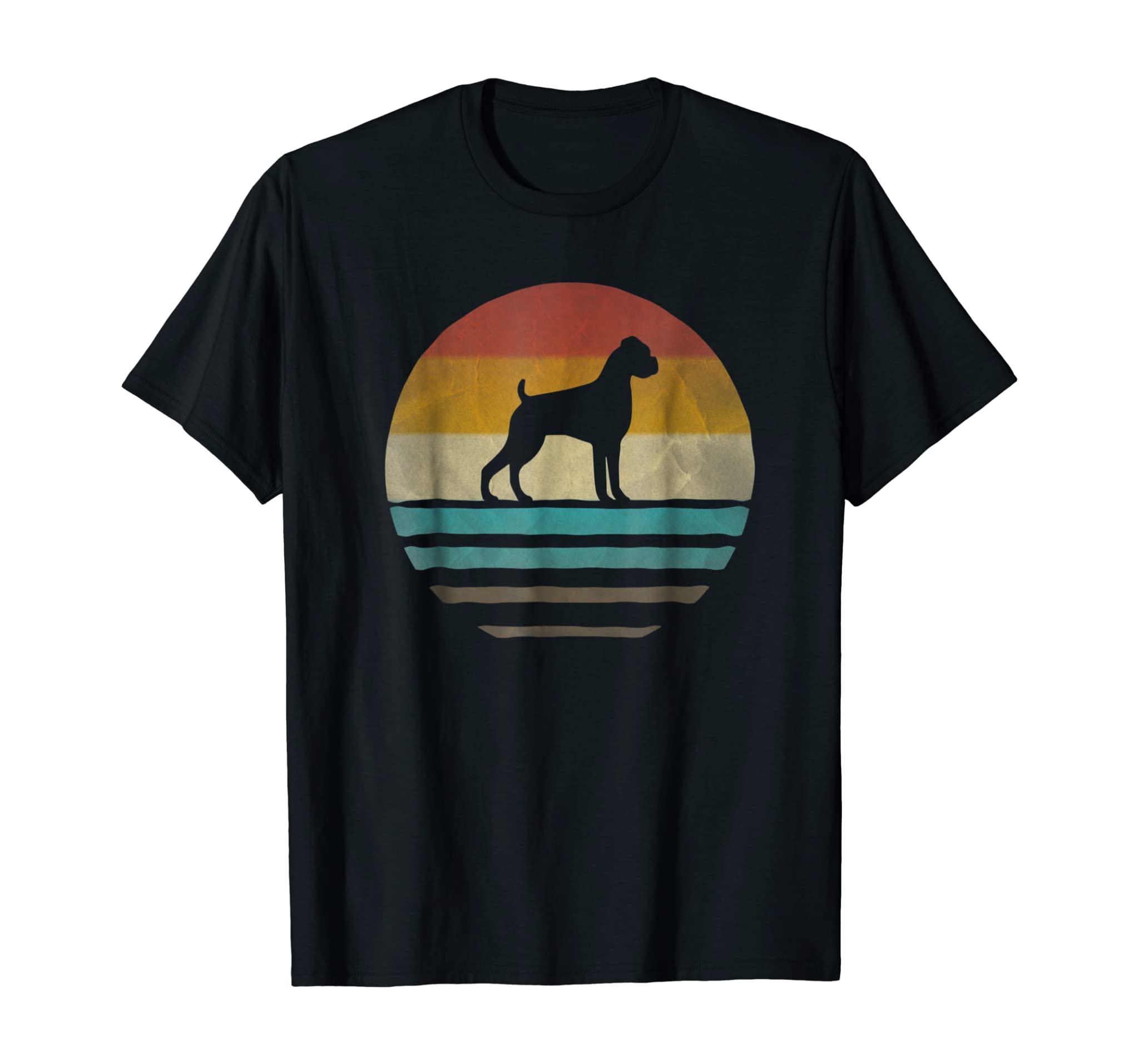 Boxer Dog Shirt Retro Vintage 70s Silhouette Breed Gift