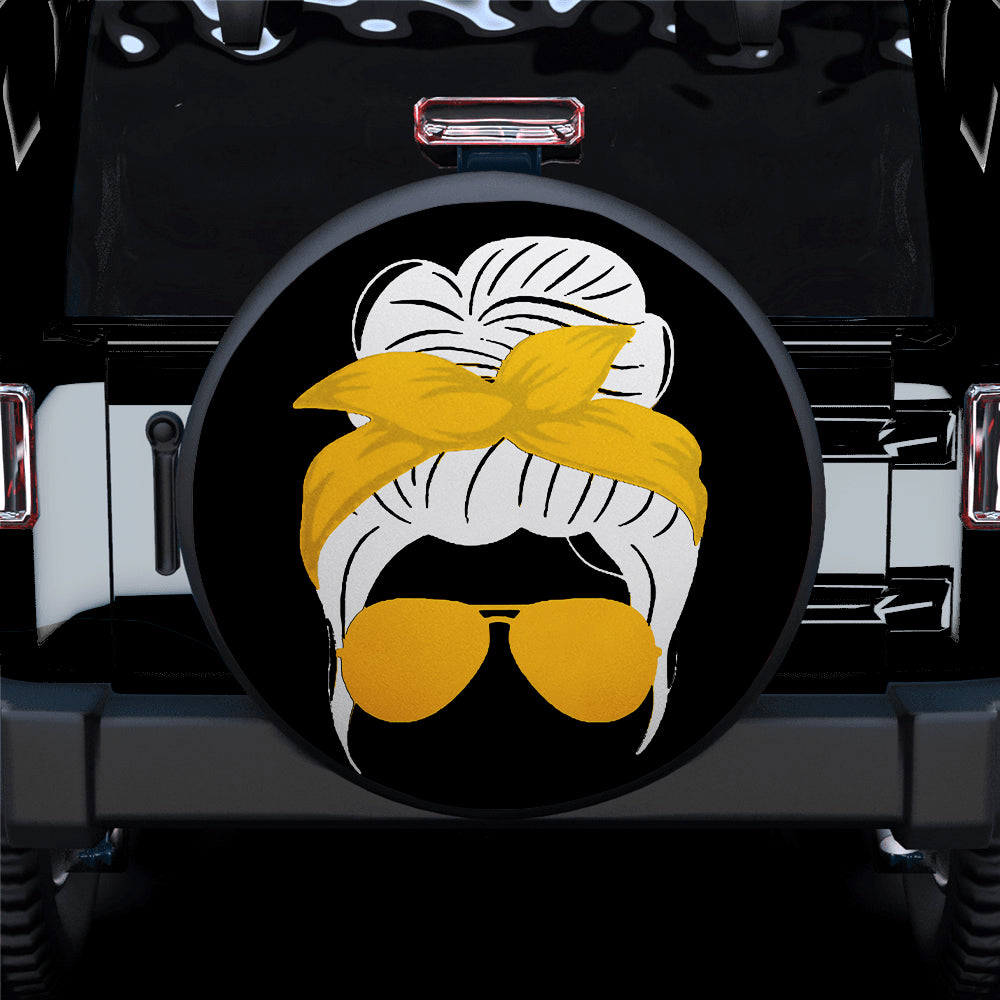 Yellow Turban Jeep Girl Car Spare Tire Covers Gift For Campers