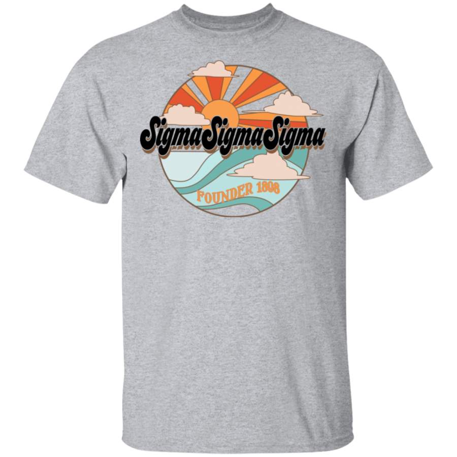 Tri Sigma Sigma Sigma Pledge Rush Sorority Vintage Sun Cloud Shirt