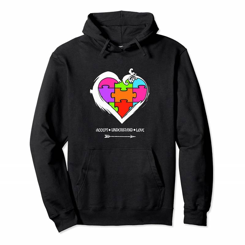 Accept Understand Love Autism Awareness Pullover Hoodie