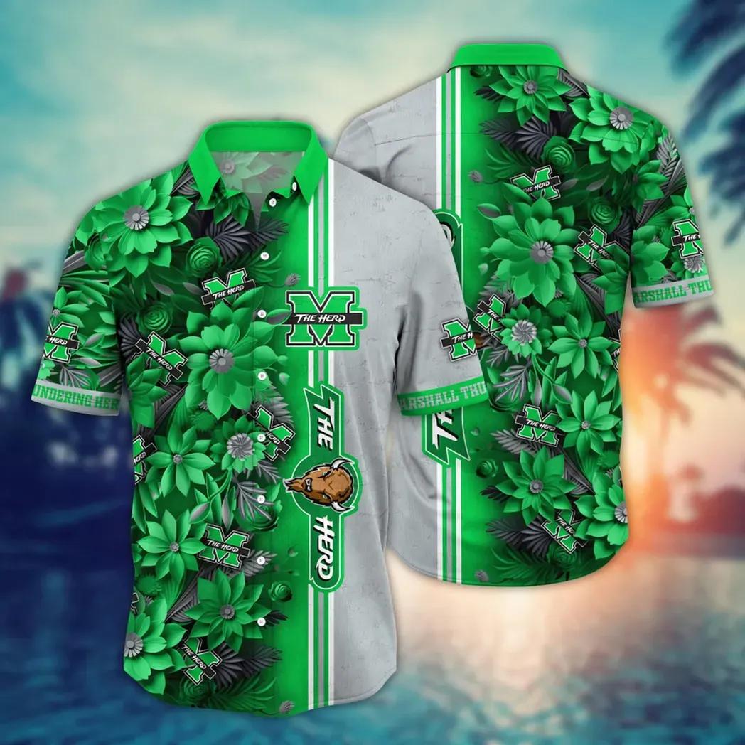 Marshall Thundering Herd Ncaa Flower Aloha Hawaiian Shirt 3, Ncaa Hawaiian Shirt