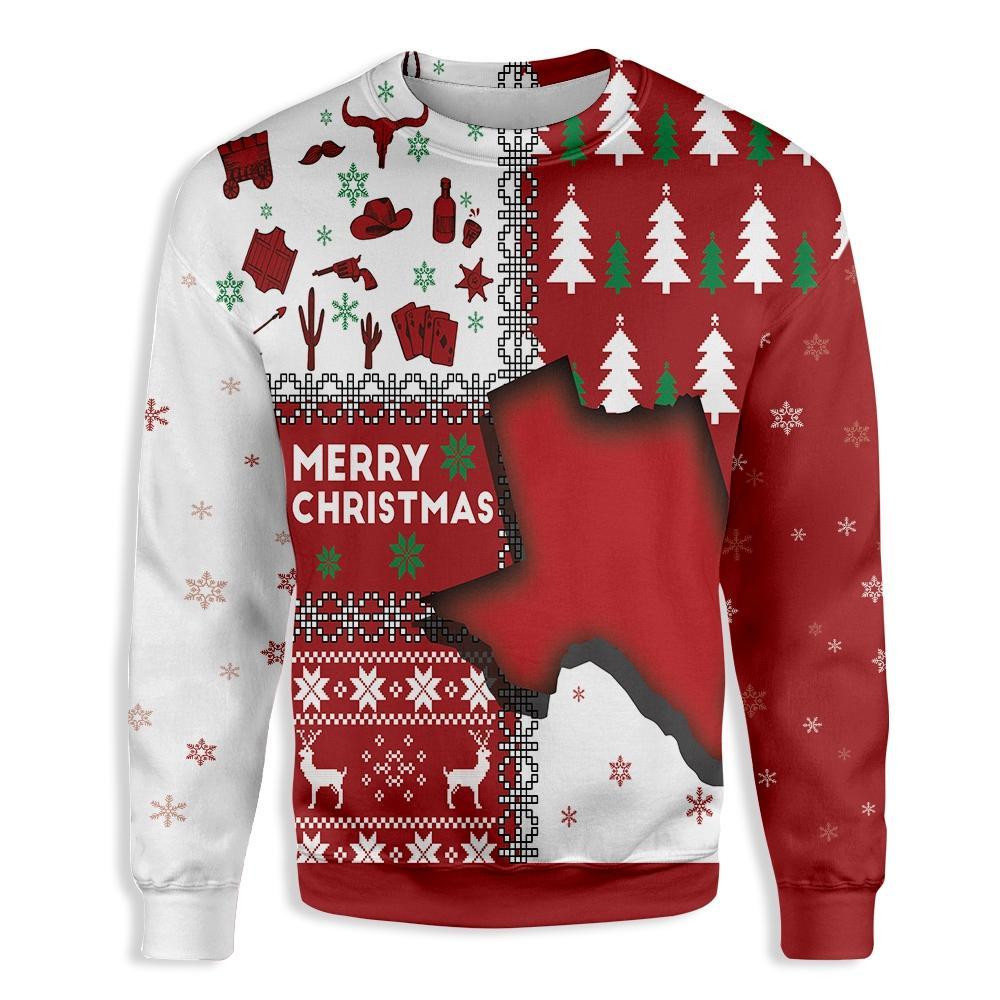 Texas Merry Christmas Ugly Christmas Sweater | For Men & Women | Adult | Us5449