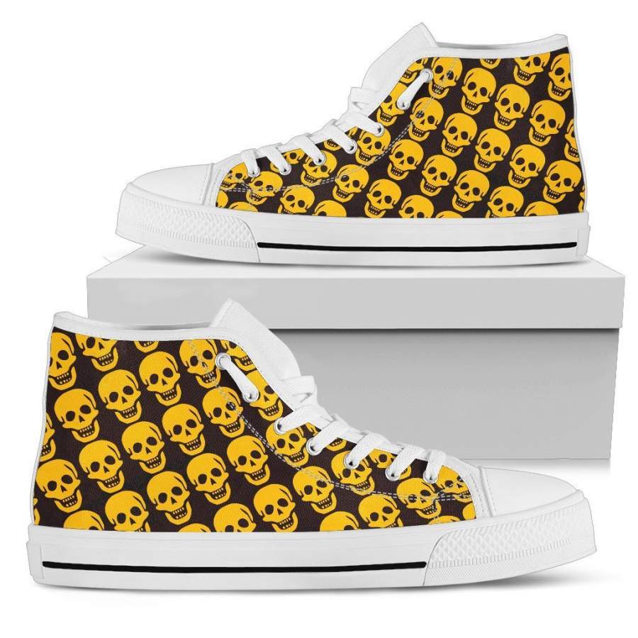 Yellow skull pattern high top PL18032021