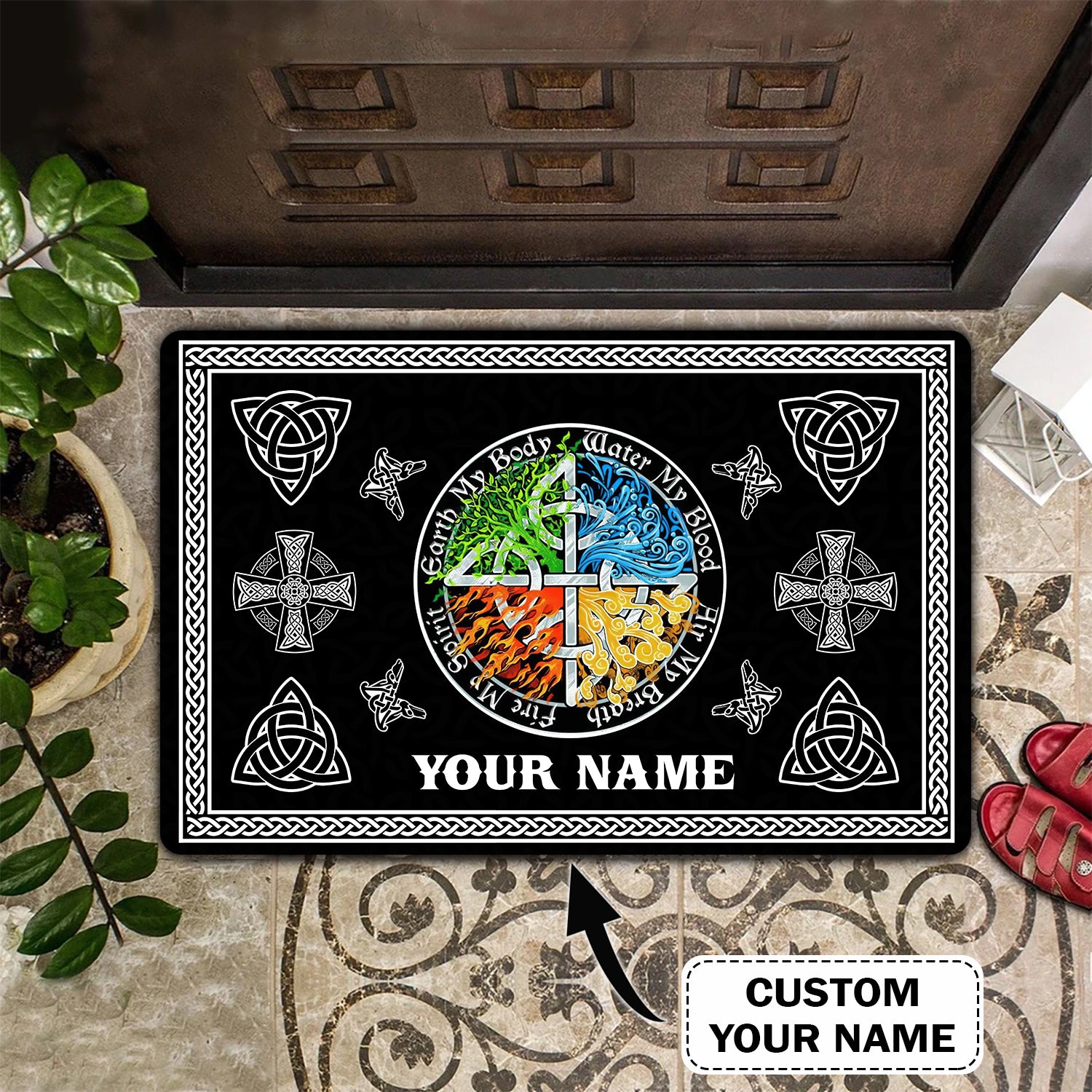 Vikings Doormat – Personalized Name 3D – Vikings Vxh98 085