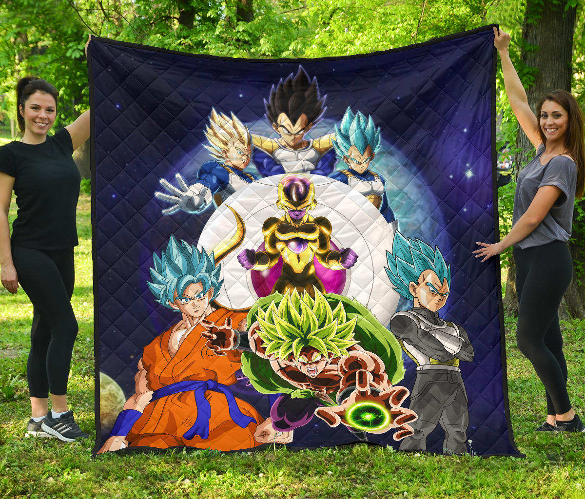 Dragon Ball Anime Premium Quilt | Db Super Saiyan Characters Broly Goku Quilt Blanket Na09703