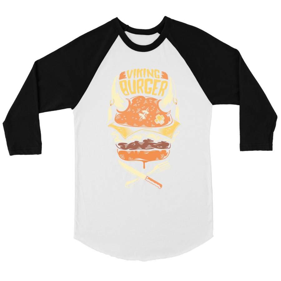 Viking Burger Mens Baseball Shirt