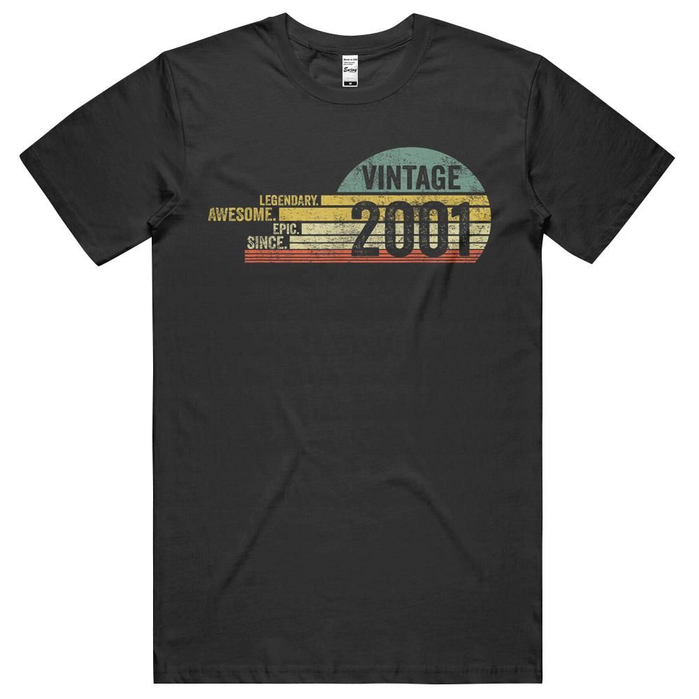 20 Year Old Legendary Retro Vintage Awesome Birthday 2001 Unisex Shirt