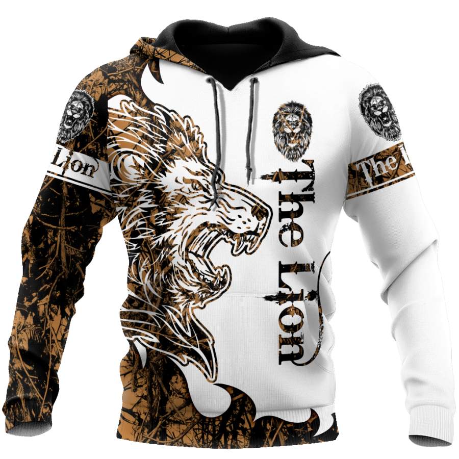 The Gold Lion Tattoo Over Printed Hoodie TP