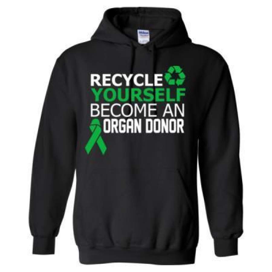 AGR Recycle Yourself Become An Organ Donor Awareness – Heavy Blend™ Hooded Sweatshirt