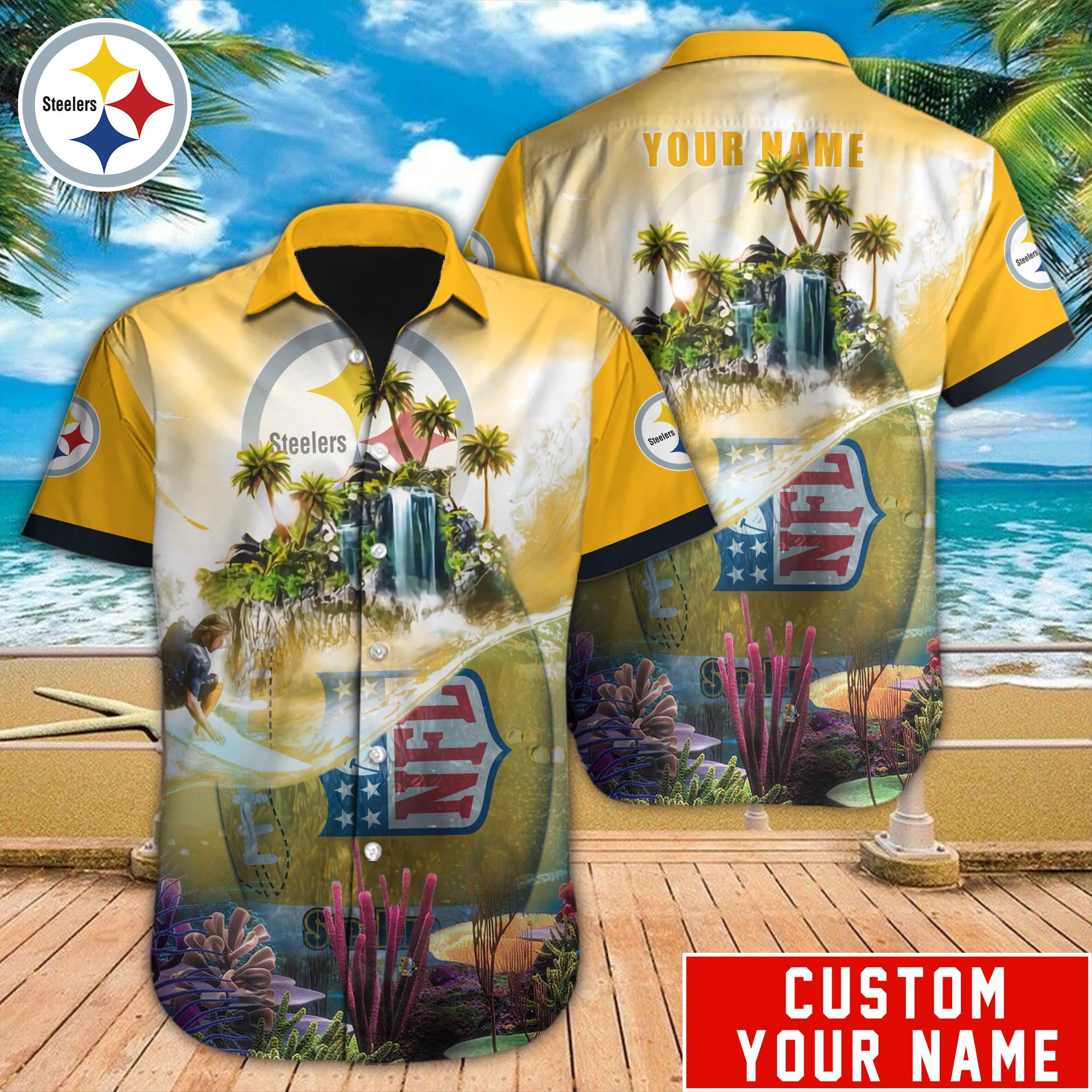 Pittsburgh Steelers Nfl-Hawaiian Shirt Custom M-40719