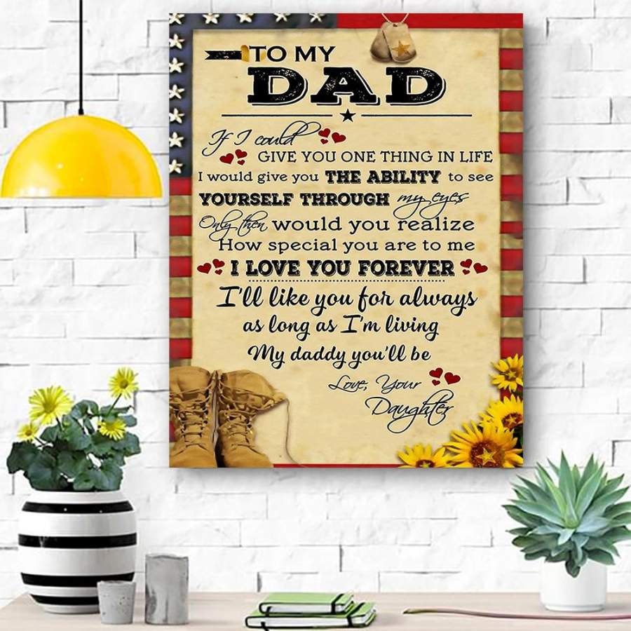 SOLDIER POSTER SON TO DAD IF I COULD GIVE YOU ONE THING_result - Matte Canvas