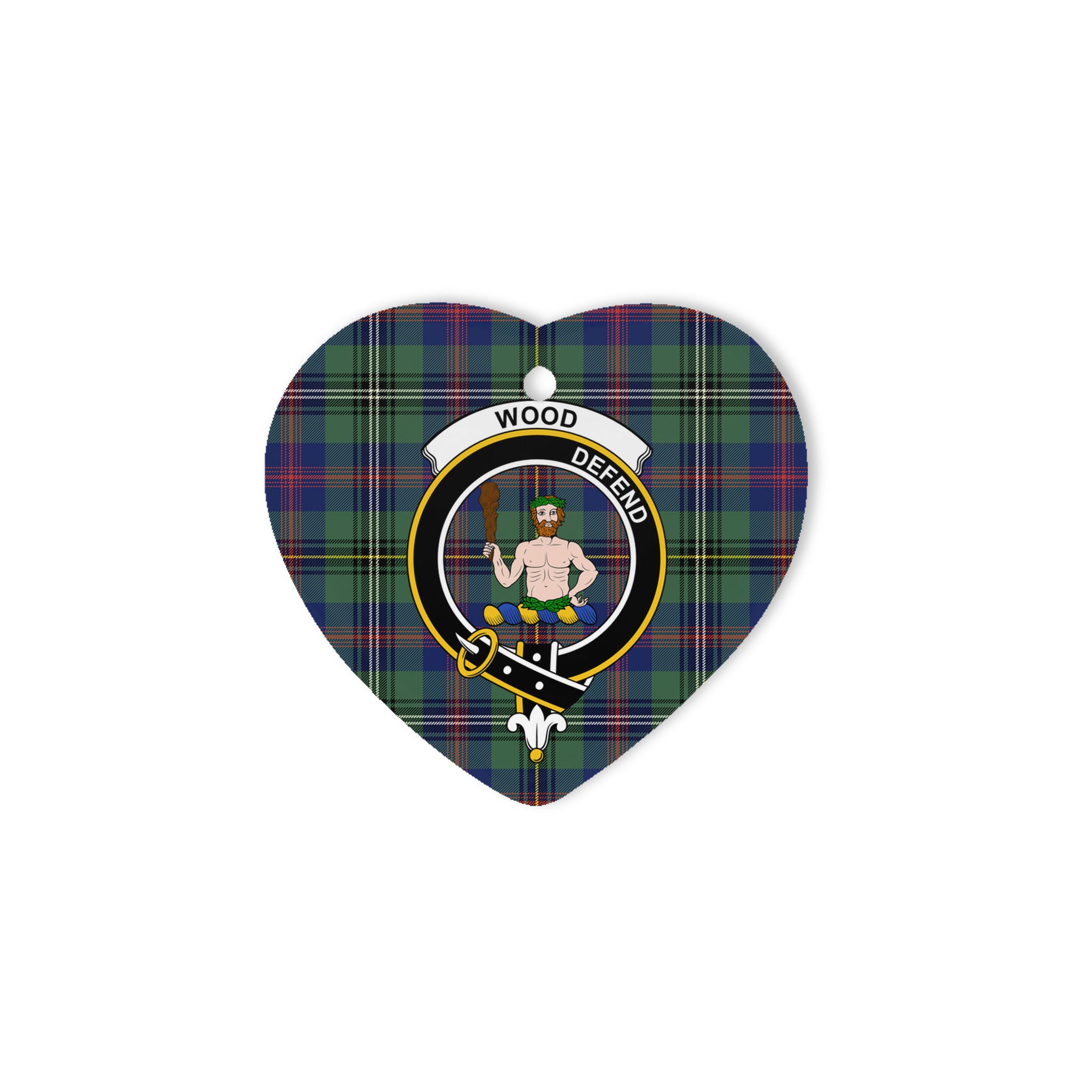 Wood Scottish Clan Plaid Ornament Gift. Christmas Tree Ornament Wood Clan Tartan Ornament Great Christmas Ornaments Gift Heart Ornament