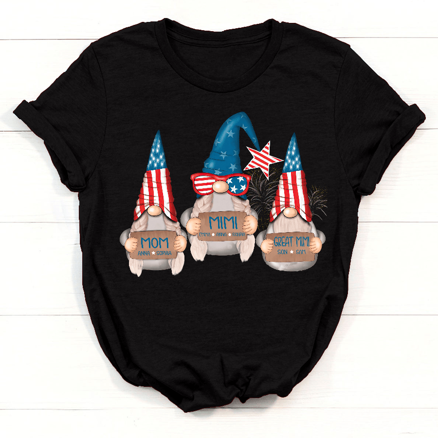 Mom Mimi Great Mimi Gnome American Shirt