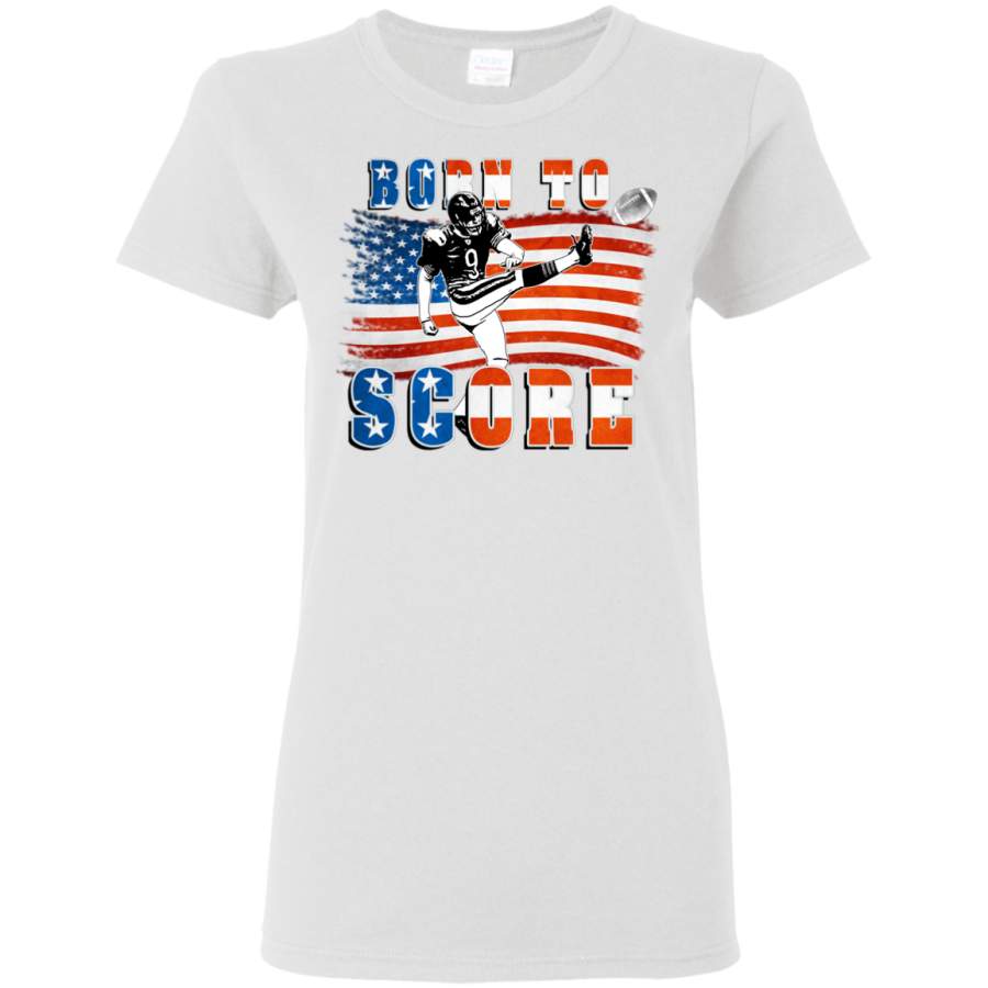 AGR Born to Score Football Player Kicker Womens T-Shirt