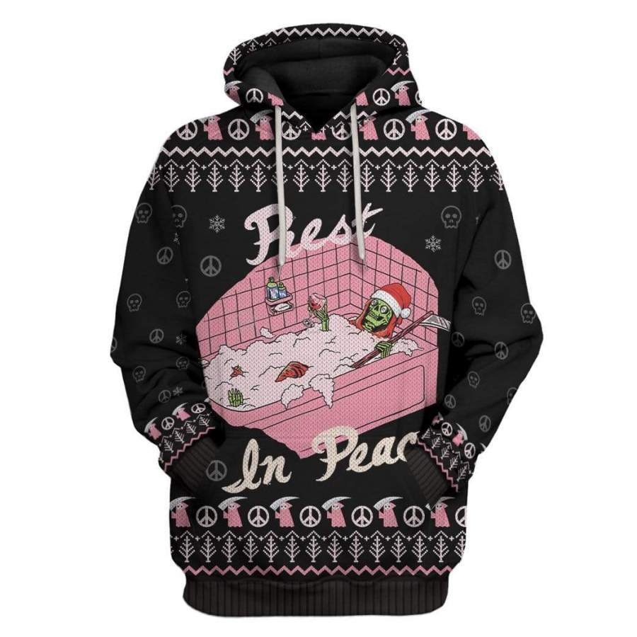 Ugly Grim Reaper Rest in Peace Christmas Custom Tshirt Hoodies Apparel