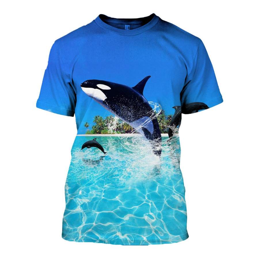 3D All Over Printed Dolphin T Shirt Hoodie 12136