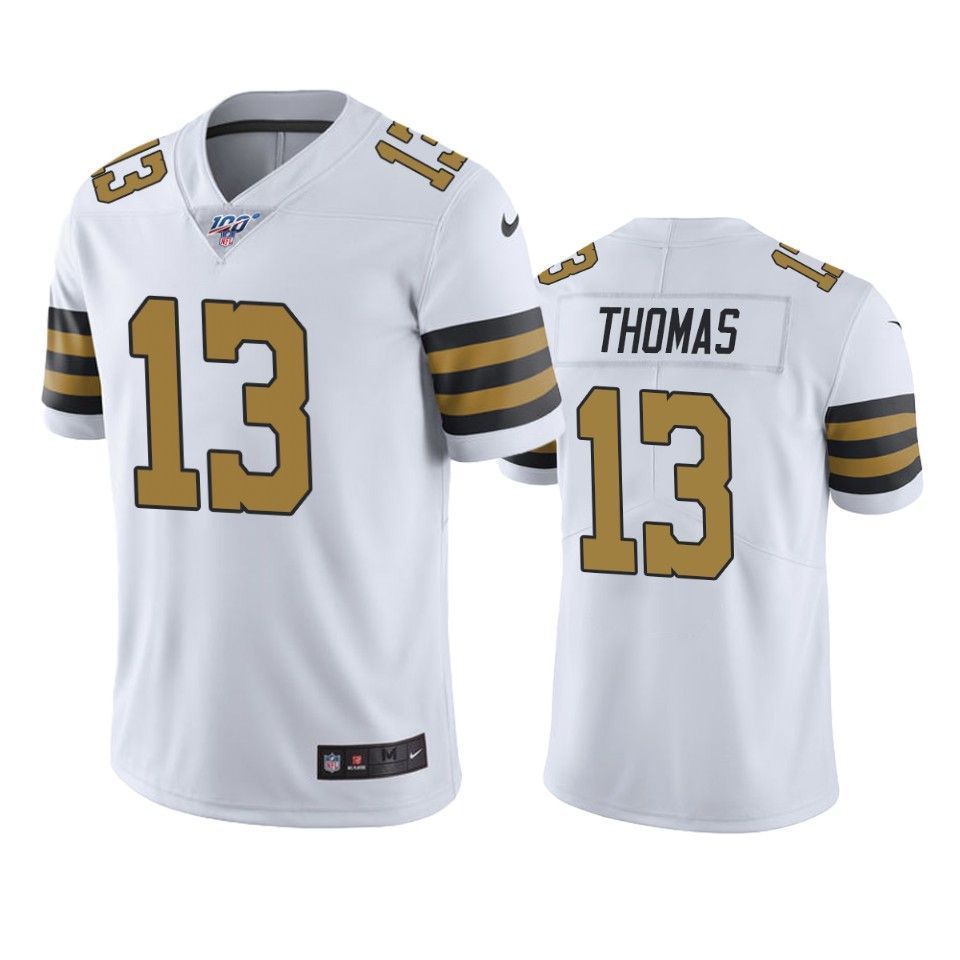 New Orleans Saints Michael Thomas Color Rush White 100Th Season Mens Jersey