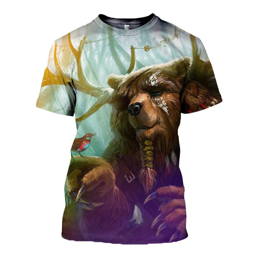 3D All Over Printed Bear T Shirt Hoodie 81201911