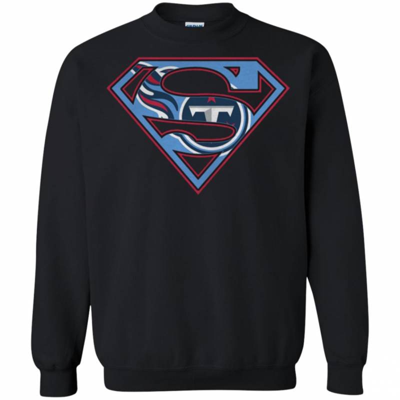 Tennessee Titans Superman Logo LongSleave Sweater T-Shirt