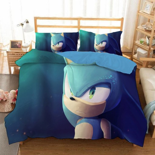 Sonic The Hedgehog 16 Duvet Cover Pillowcase Home Decor 3D Bedding Set 3155