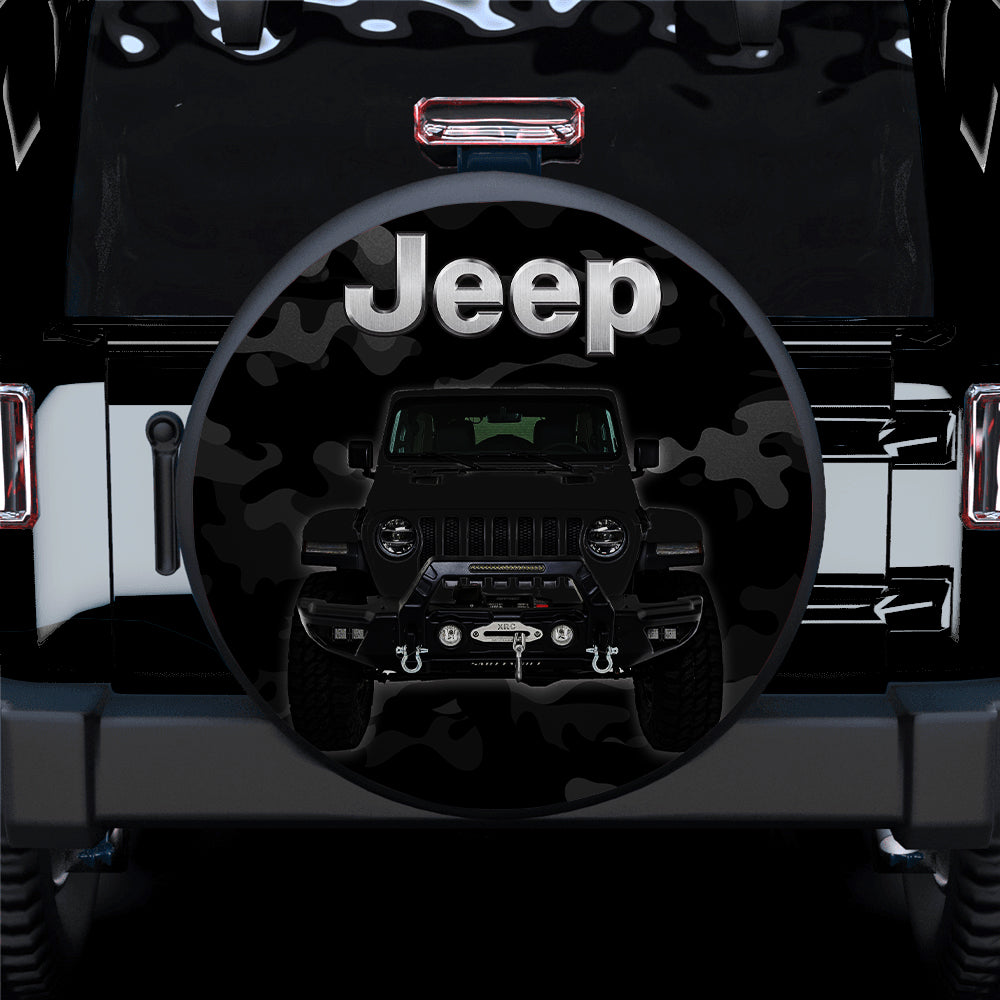 Black Jeep Camouflage Car Spare Tire Covers Gift For Campers