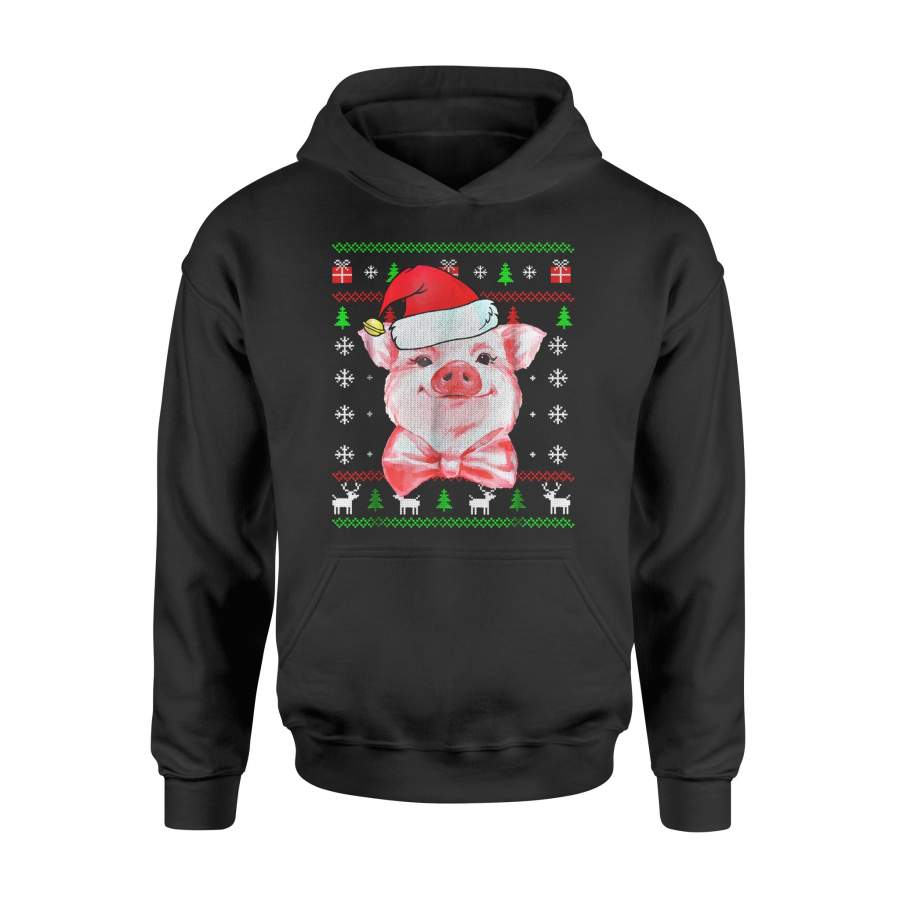 Christmas gift idea Cute Santa Pig Ugly Holidays T-Shirt – Standard Hoodie